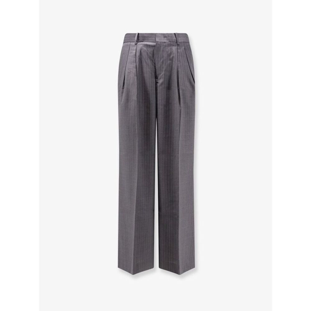 Tonywack Men Wool Blend Trousers With Striped Motif